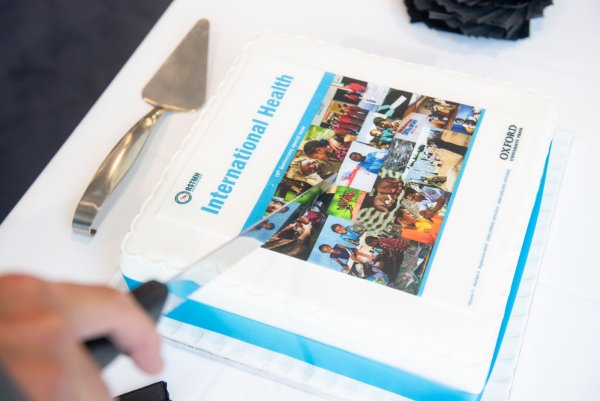 A cake to celebrate International Health's tenth anniversary